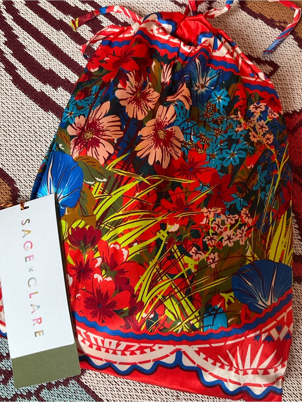 Sage and Clare.NWT.Silk Toiletry Pouch.Sophisticated for Travel/Acquisitions